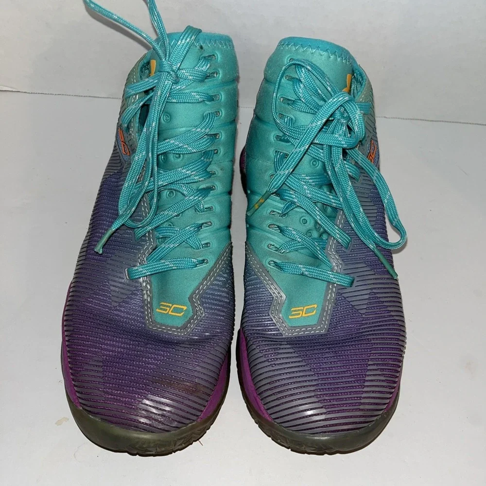 UNDER ARMOUR UA GS CURRY 4.5 MULTICOLOR WHAT THE BLUE PURPLE PINK 1274062-8946